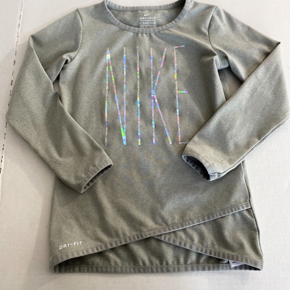 Long sleeve gray nike shirt. Size 4T